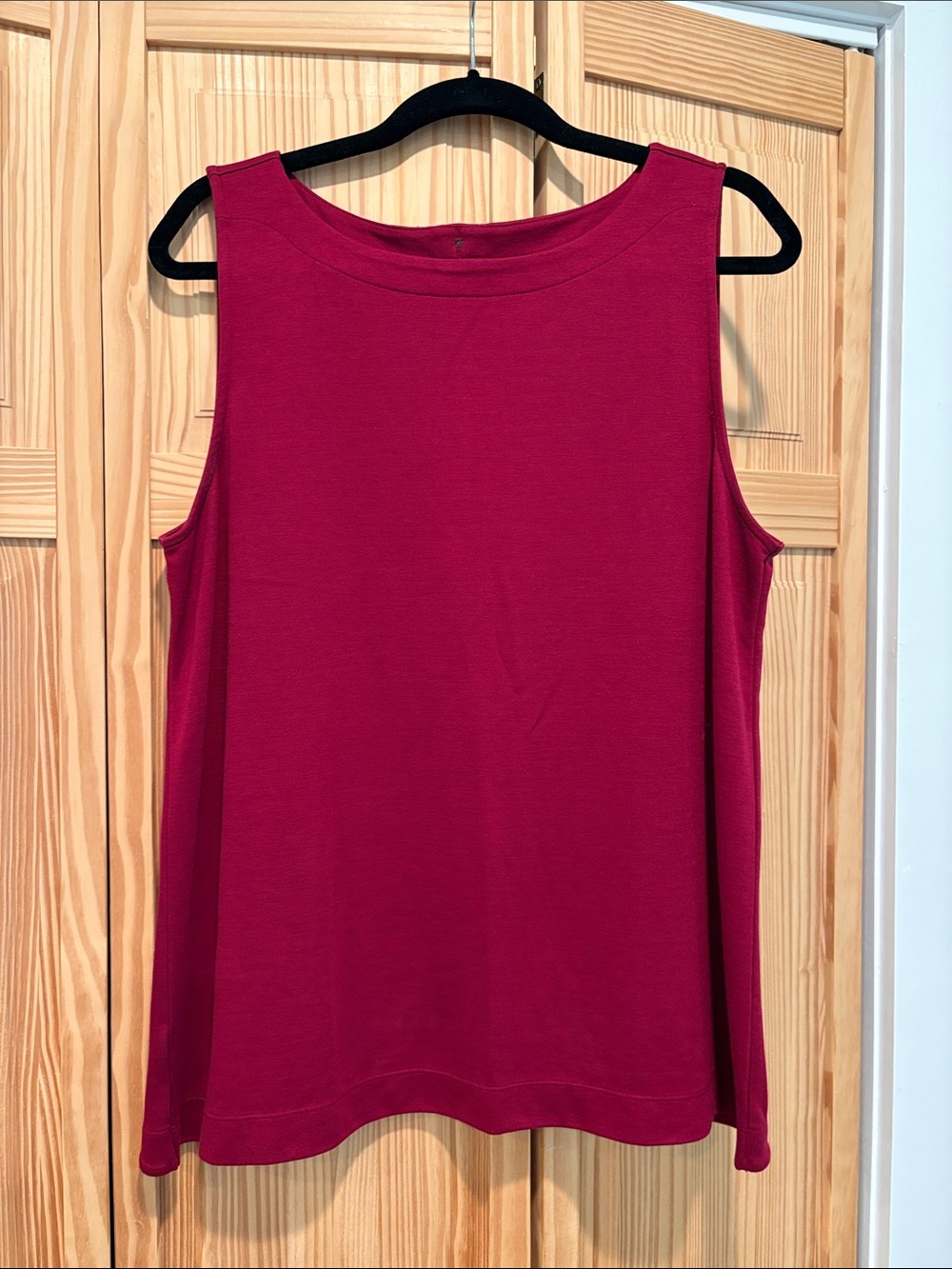 LOFT Sleeveless Knit Tank - Raspberry